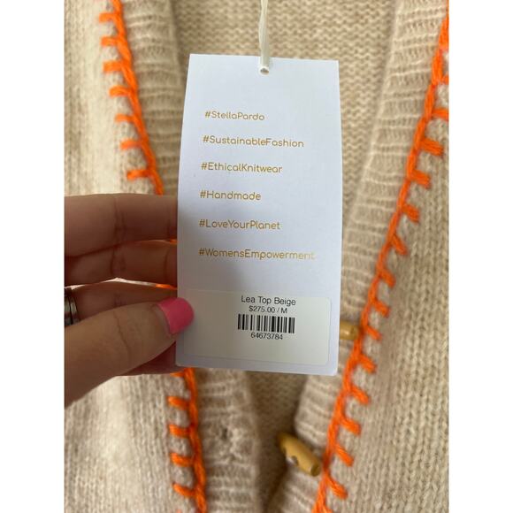 NWT Stella Pardo Lea Sleeveless Ribbed V-Neck Sweater Vest Blouse Top Sz: Medium - Picture 6 of 8